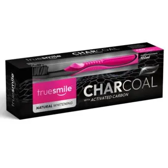 Truesmile Charcoal Dental Hygiene Kit 100ml with Toothbrush | Bulk Discounted