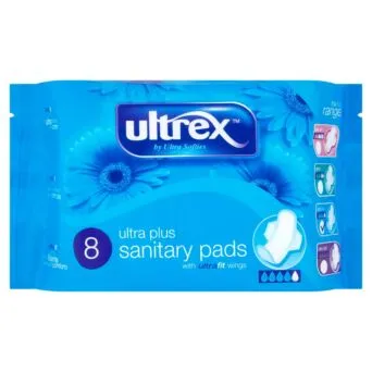 Ultrex Ultra Plus Sanitary Pads with Wings 8 Pack | Discounted in Bulk