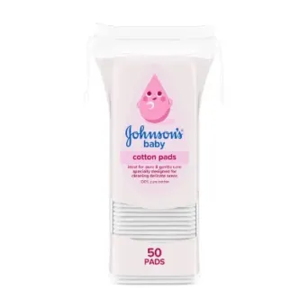 Johnson's Baby Cotton Wool Pads 50 Pack | Bulk Savings