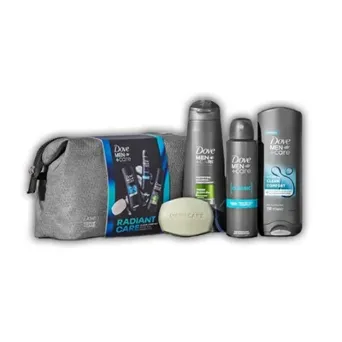 Dove Men+Care Radiant Care Washbag Gift Set | Bulk Discounted