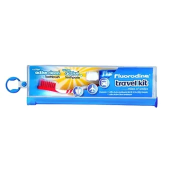 Fluorodine Travel Dental Kit 20g Toothpaste & Toothbrush | Bulk Savings