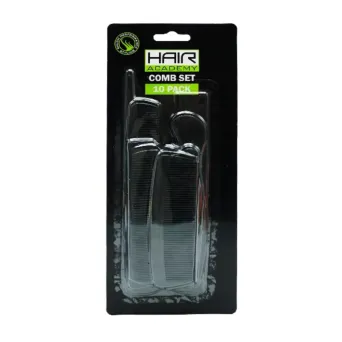 Hair Academy Comb Set 10 Pack | Discounted Bulk Toiletries Supply
