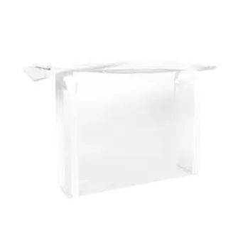 Clear Cosmetic Bag White Medium | No Minimum Order
