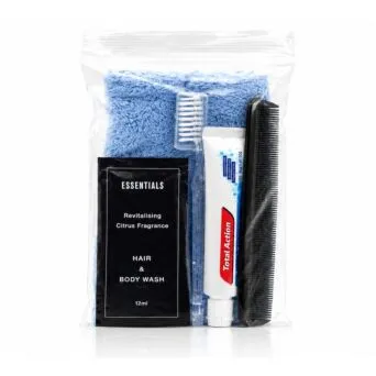 Emergency Toiletry Kit — 40g Toothpaste in Self-Sealing Clear Bag