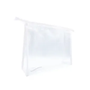 Clear Cosmetic Bag White Large | No Minimum Order