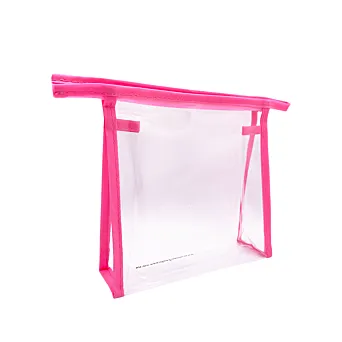 PVC Clear Cosmetic Bag - Small Pink
