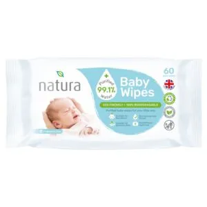 Natura Baby Wipes 60 Pack Made in Britain | Discounted in Bulk