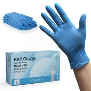 Disposable Blue Vinyl Gloves Small Box of 100 | Bulk Buy