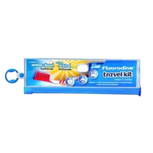 Fluorodine Travel Dental Kit 20g Toothpaste & Toothbrush | Bulk Savings