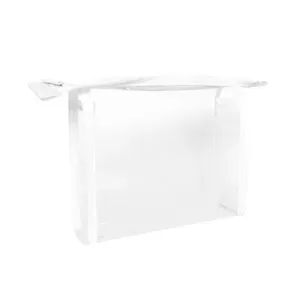 Clear Cosmetic Bag White Medium | No Minimum Order