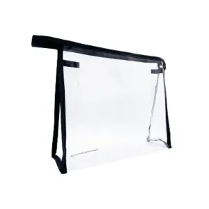 Clear Cosmetic Bag Black Large | No Minimum Order