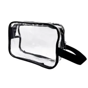 Clear Travel Toiletry Bag Black XL | No Minimum Order