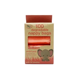 Tidyz Degradable Nappy Bags Pocket – 100 Pack