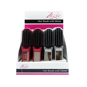 Zazie Folding Hair Brush With Mirror Travel-Size | Buy Bulk