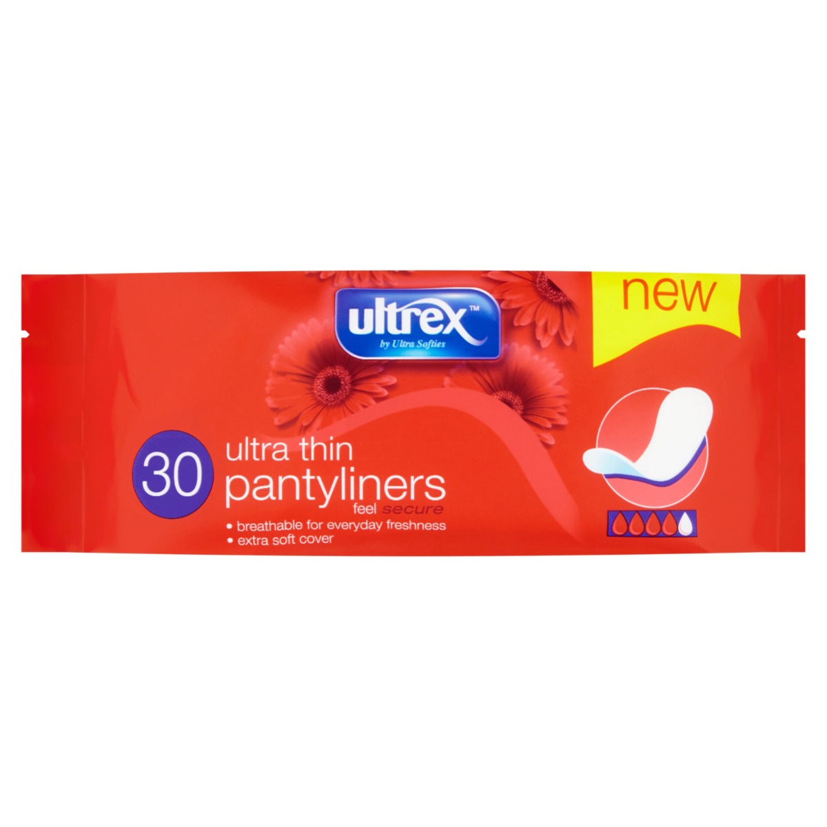 Ultrex Ultra Thin Panty Liners 30 Pack | Unbeatable Bulk Prices