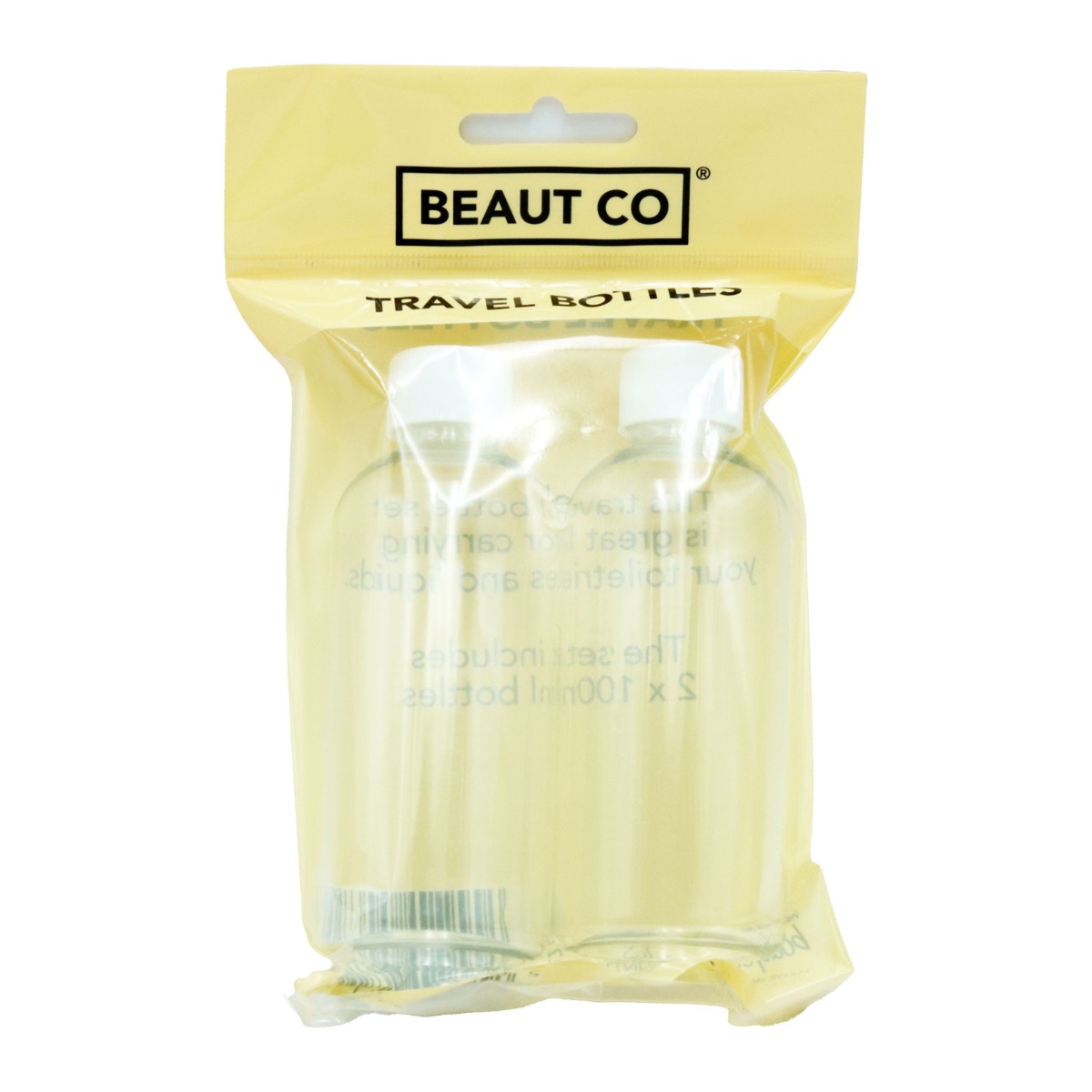 Beaut Co Travel Bottles 2-Pack 100ml Hand Luggage | Discounted in Bulk