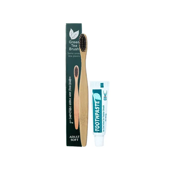Bamboo Toothbrush & Vegan Toothpaste 5g