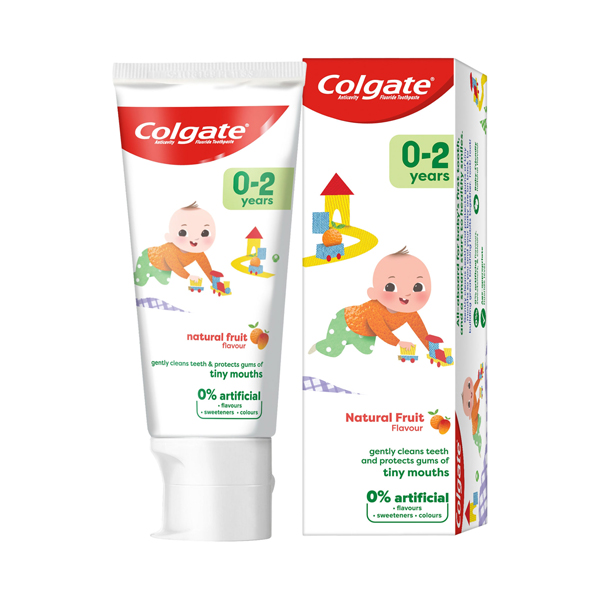 Colgate Baby Toothpaste 0 2 Years Natural Fruit Flavour 50ml