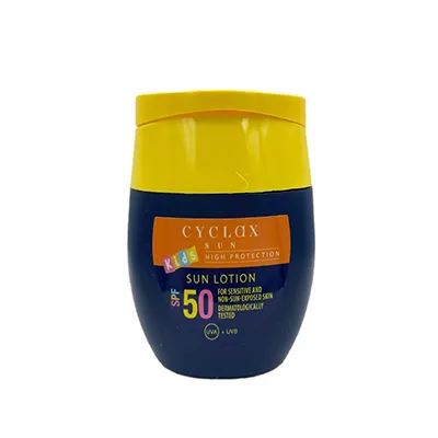 Cyclax Kids Sun Protection Sun Lotion SPF 50 - 75ml Travel Size, High Protection