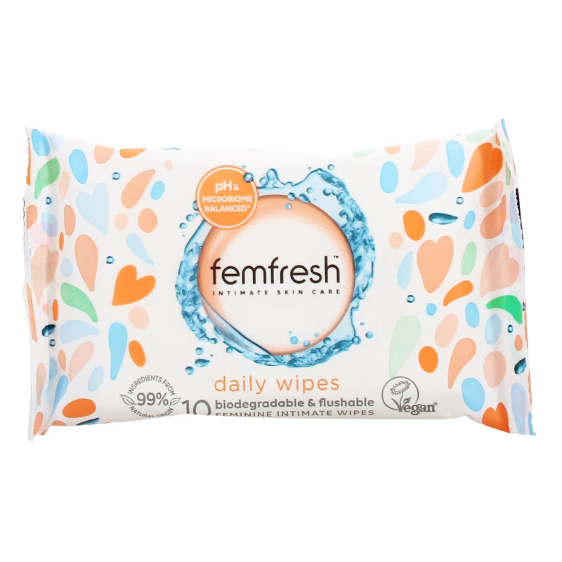 Femfresh Wipes Pocket Pack of 10 Intimate Wipes | Bulk Discounted