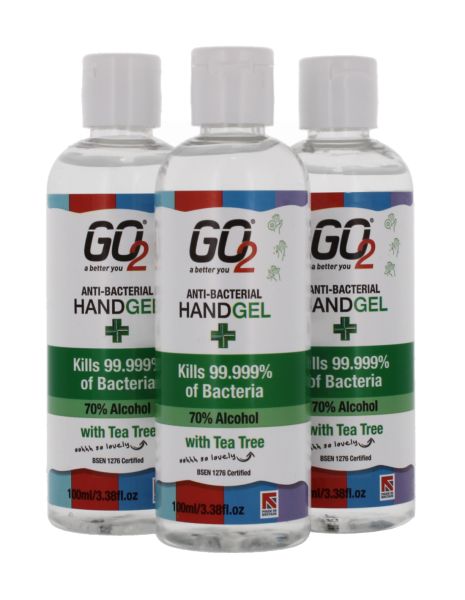 Go2 Hand Sanitiser – Antibacterial Gel 100ml