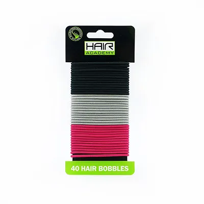 Hair Academy 40 Hair Bobbles – Mixed Colors 