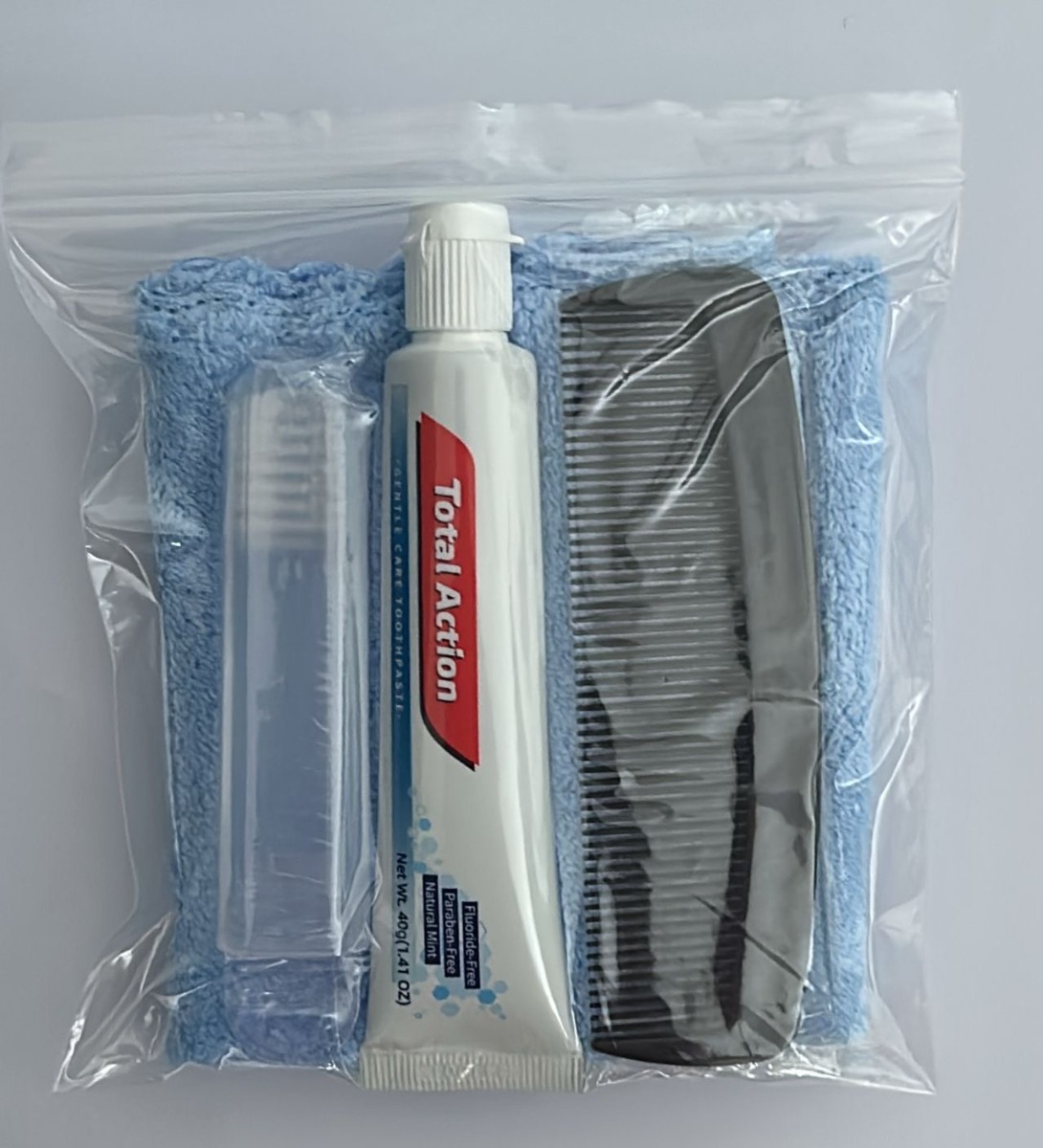 Emergency Toiletry Kit — 40g Toothpaste in Self-Sealing Clear Bag
