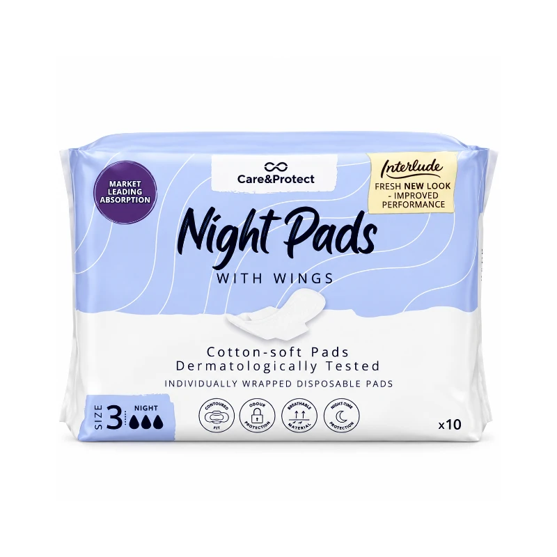 Interlude Night Time Pads with Wings Pack of 10 | Bulk Discounted