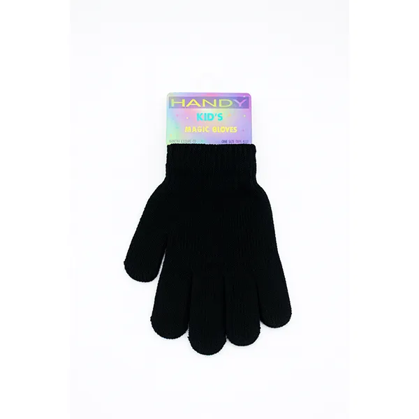 Magic Kids Winter Gloves – Black  – Bulk Charity Supply