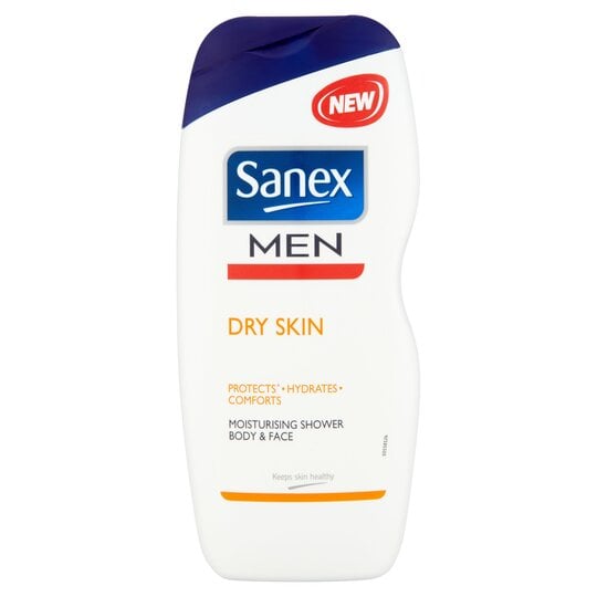 Sanex Men Dry Skin Moisturising Shower Body Face 250ml