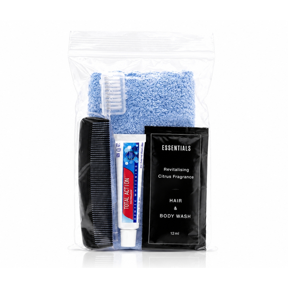 Emergency Toiletry Kit 20g Self-Sealing Bag | Charity Bulk Supplier