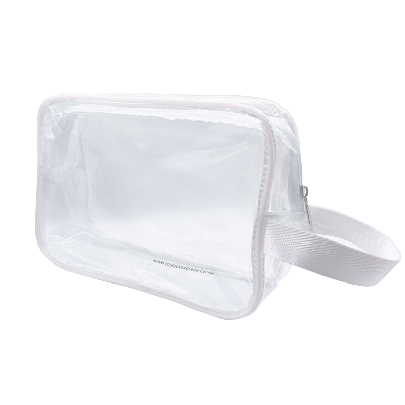 PVC Clear Cosmetic Luggage Travel Bag - Extra Large White