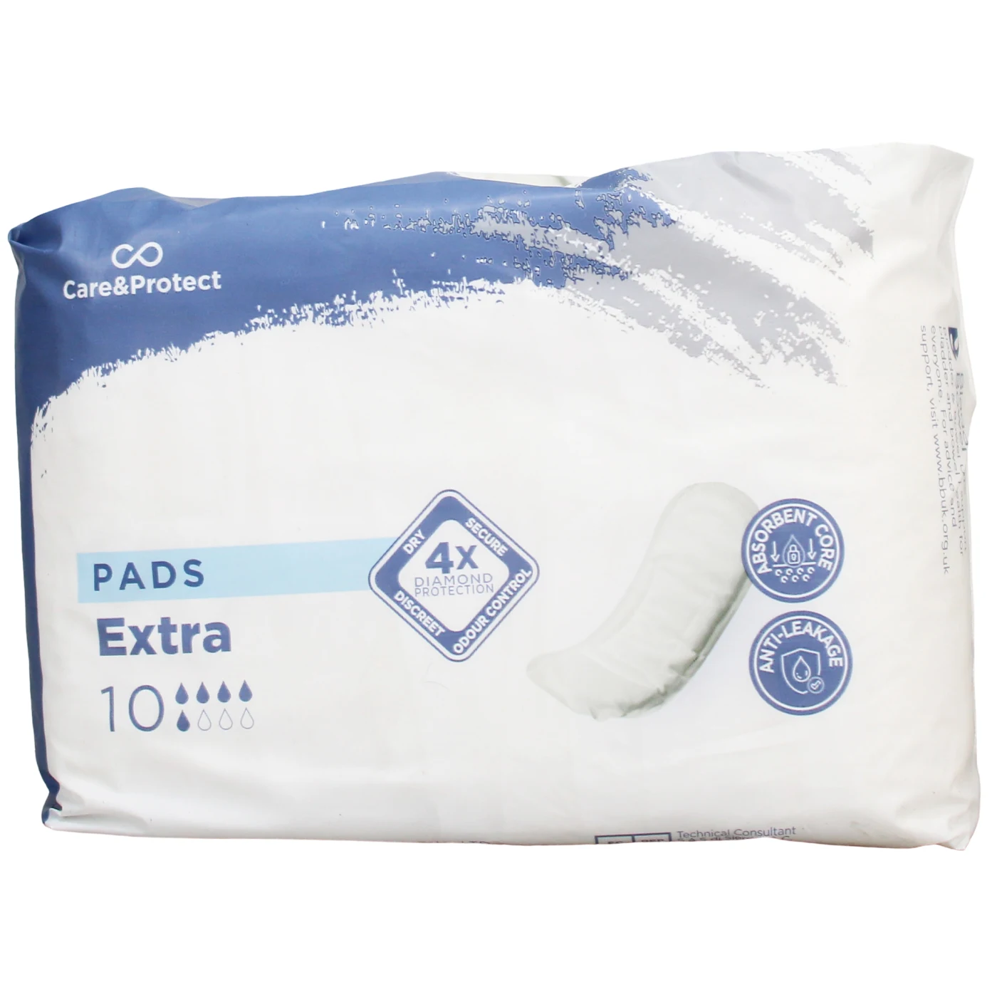 Interlude Care & Protect Incontinence Pads Extra - 10 Pack 