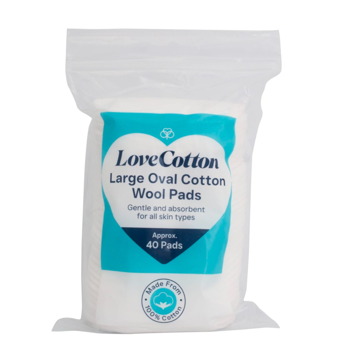 Love Cotton Large Oval Cotton Pads 40 Pack | Bulk Discounted